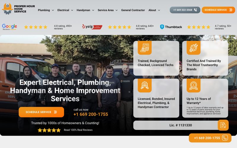 Proper Handyman website built by MorePie